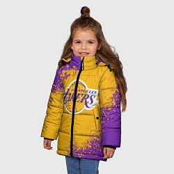 Куртка зимняя для девочки LA LAKERS KOBE BRYANT, цвет: 3D-черный — фото 2