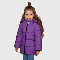 Куртка зимняя для девочки Фиолетовая волна, цвет: 3D-светло-серый — фото 2