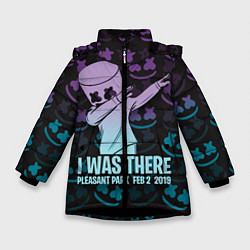 Куртка зимняя для девочки Fortnite,Marshmello, цвет: 3D-черный