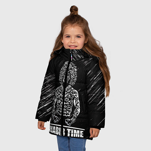 Зимняя куртка для девочки KHABIB / 3D-Черный – фото 3