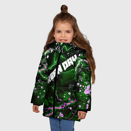 Зимняя куртка для девочки GreenDay / 3D-Черный – фото 3