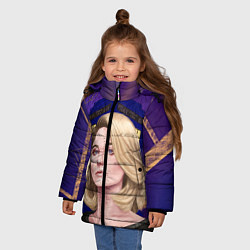 Куртка зимняя для девочки ДОКТОР КТО, цвет: 3D-светло-серый — фото 2