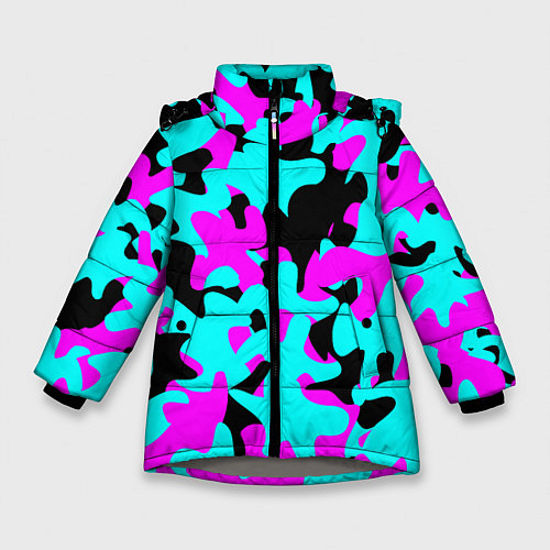 Зимняя куртка для девочки Modern Camouflage / 3D-Светло-серый – фото 1
