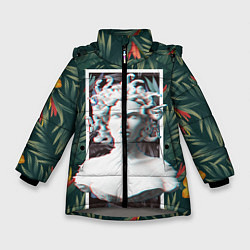 Куртка зимняя для девочки Медуза Горгона, цвет: 3D-светло-серый