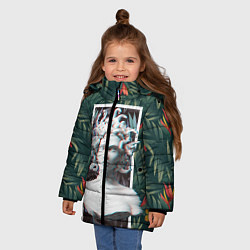 Куртка зимняя для девочки Медуза Горгона, цвет: 3D-красный — фото 2