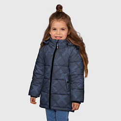 Куртка зимняя для девочки Геометрический узор, цвет: 3D-черный — фото 2
