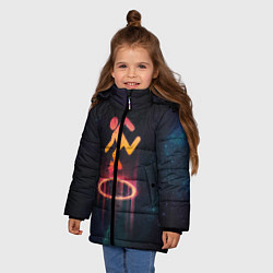 Куртка зимняя для девочки PORTAL, цвет: 3D-черный — фото 2