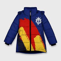 Куртка зимняя для девочки Manny Pacquiao, цвет: 3D-черный