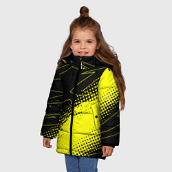 Куртка зимняя для девочки Bona Fide Одежда для фитнеcа, цвет: 3D-черный — фото 2
