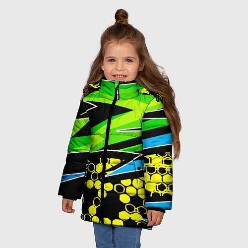 Зимняя куртка для девочки Bona Fide / 3D-Черный – фото 3