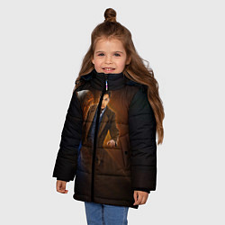 Куртка зимняя для девочки DAVID TENNANT, цвет: 3D-черный — фото 2
