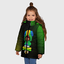 Куртка зимняя для девочки BRAWL STARS Leon, цвет: 3D-черный — фото 2