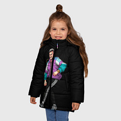 Куртка зимняя для девочки ИЛЬИЧ, цвет: 3D-черный — фото 2