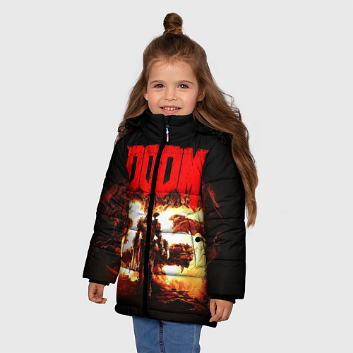 Зимняя куртка для девочки DOOM 25 years / 3D-Черный – фото 3