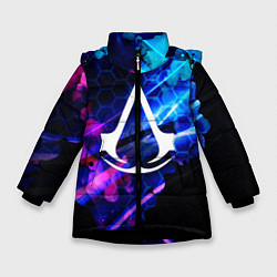 Куртка зимняя для девочки Assassin??s Creed, цвет: 3D-черный