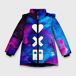 Куртка зимняя для девочки LOVE DEATH ROBOTS LDR, цвет: 3D-черный