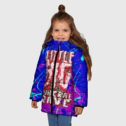 Куртка зимняя для девочки Little Big: Rave, цвет: 3D-черный — фото 2