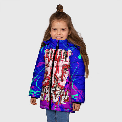 Зимняя куртка для девочки Little Big: Rave / 3D-Черный – фото 3