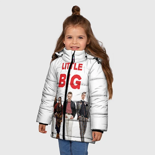 Зимняя куртка для девочки Little Big / 3D-Черный – фото 3