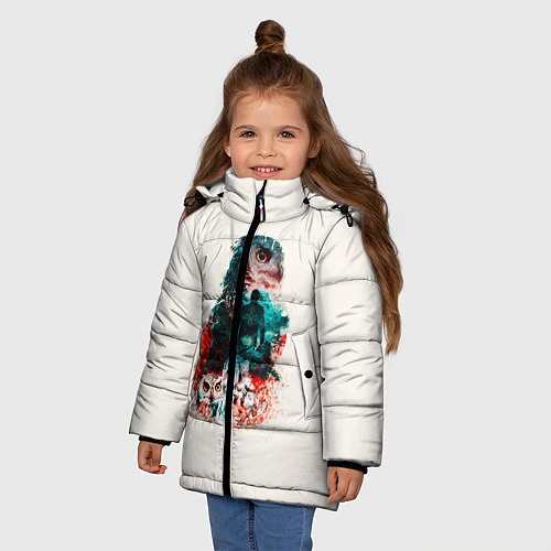 Зимняя куртка для девочки Twin Peaks / 3D-Черный – фото 3
