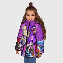 Куртка зимняя для девочки BRAWL STARS EMZ, цвет: 3D-черный — фото 2