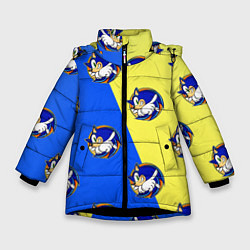 Куртка зимняя для девочки Sonic - Соник, цвет: 3D-черный