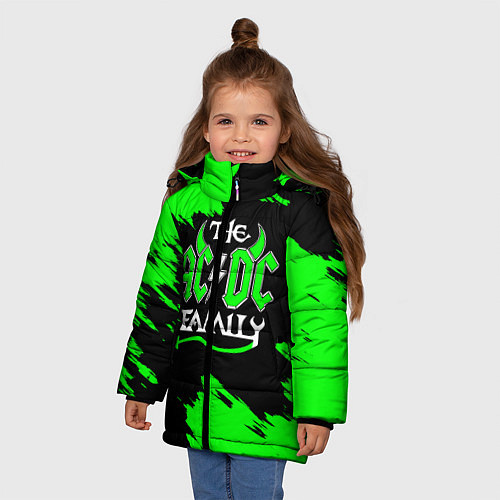 Зимняя куртка для девочки The ACDC famely / 3D-Черный – фото 3