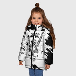 Куртка зимняя для девочки ACDC, цвет: 3D-черный — фото 2