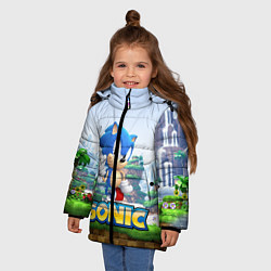 Куртка зимняя для девочки SEGA SONIC, цвет: 3D-черный — фото 2