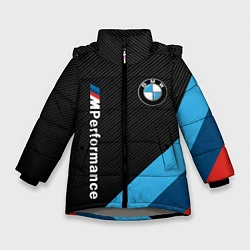 Куртка зимняя для девочки BMW M PERFORMANCE, цвет: 3D-светло-серый