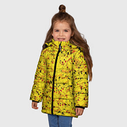 Куртка зимняя для девочки Пикачу, цвет: 3D-светло-серый — фото 2