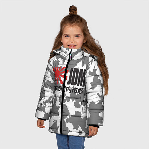Зимняя куртка для девочки JDM Style / 3D-Черный – фото 3