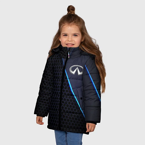 Зимняя куртка для девочки Infinity / 3D-Черный – фото 3