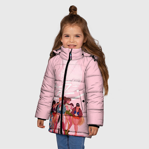 Зимняя куртка для девочки PINK SAILOR MOON / 3D-Черный – фото 3