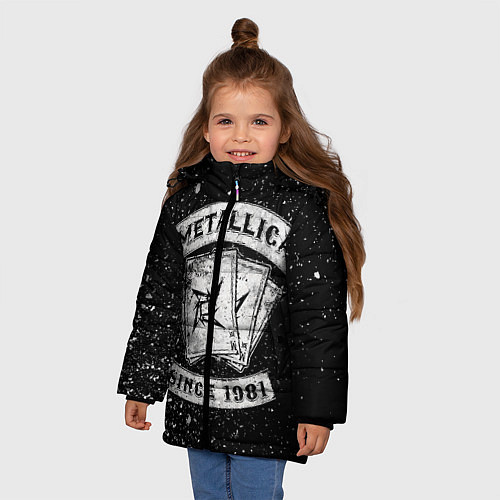 Зимняя куртка для девочки Metallica / 3D-Черный – фото 3