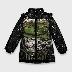 Куртка зимняя для девочки Metallica, цвет: 3D-черный