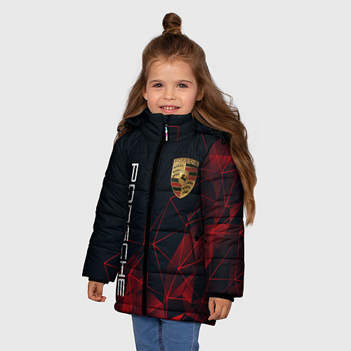 Зимняя куртка для девочки PORSCHE / 3D-Черный – фото 3