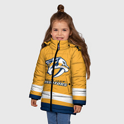 Куртка зимняя для девочки Нэшвилл Предаторз, цвет: 3D-светло-серый — фото 2