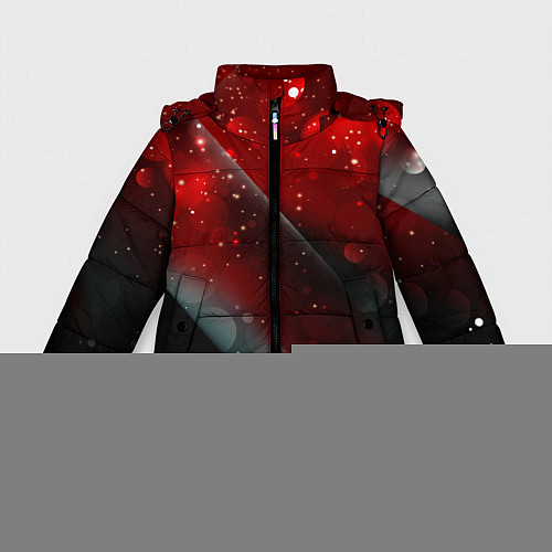 Зимняя куртка для девочки Red & Black / 3D-Светло-серый – фото 1