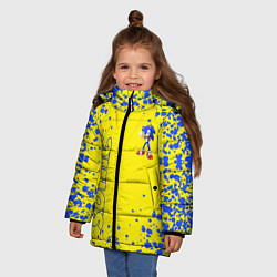Куртка зимняя для девочки Sonic, цвет: 3D-черный — фото 2