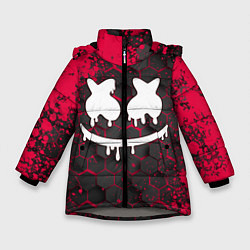 Куртка зимняя для девочки Marshmello, цвет: 3D-светло-серый