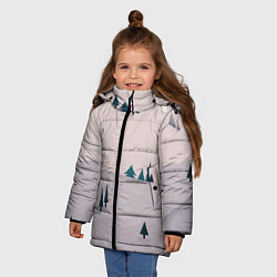 Куртка зимняя для девочки Snow 1, цвет: 3D-черный — фото 2