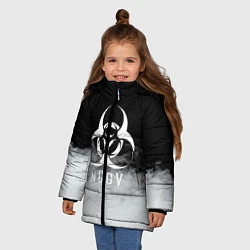 Куртка зимняя для девочки NCoV, цвет: 3D-черный — фото 2