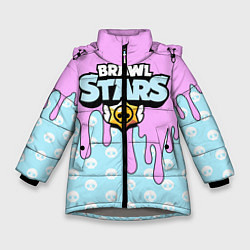 Куртка зимняя для девочки BRAWL STARS, цвет: 3D-светло-серый