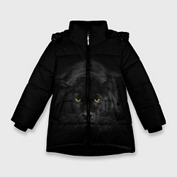 Куртка зимняя для девочки Пантера, цвет: 3D-черный