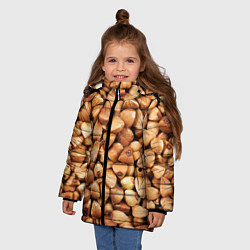 Куртка зимняя для девочки Гречка, цвет: 3D-светло-серый — фото 2