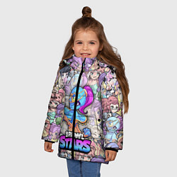 Куртка зимняя для девочки BrawlStars Girls Oko, цвет: 3D-черный — фото 2