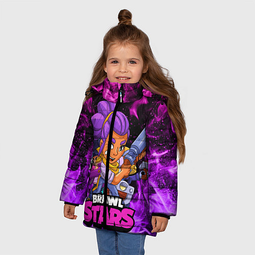 Зимняя куртка для девочки BRAWL STARS SHELLY / 3D-Черный – фото 3