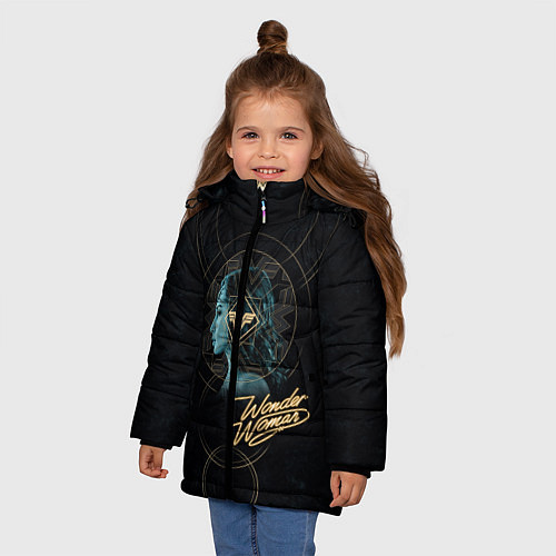 Зимняя куртка для девочки Wonder Woman / 3D-Черный – фото 3