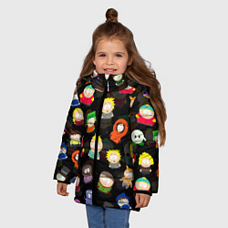 Куртка зимняя для девочки ЮЖНЫЙ ПАРК, цвет: 3D-черный — фото 2